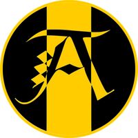 Sable, a pale Or, overall a letter A counterchanged - Not Registered